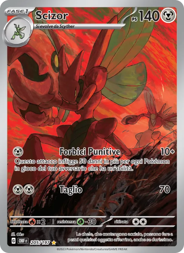 Scizor Ossidiana Infuocata 205/197