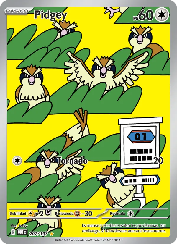 Pidgey Llamas Obsidianas 207/197