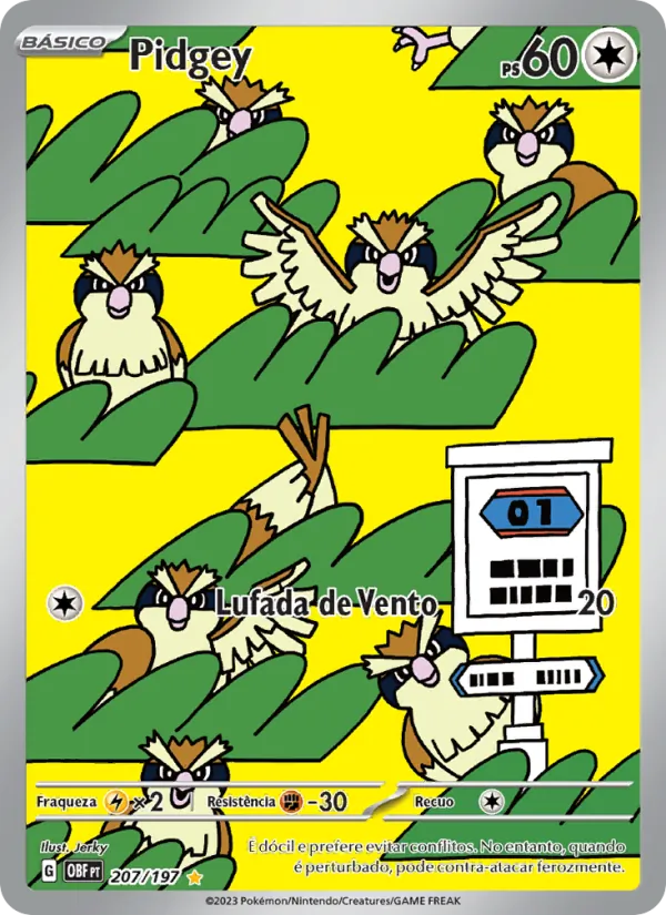 Pidgey Obsidiana em Chamas 207/197