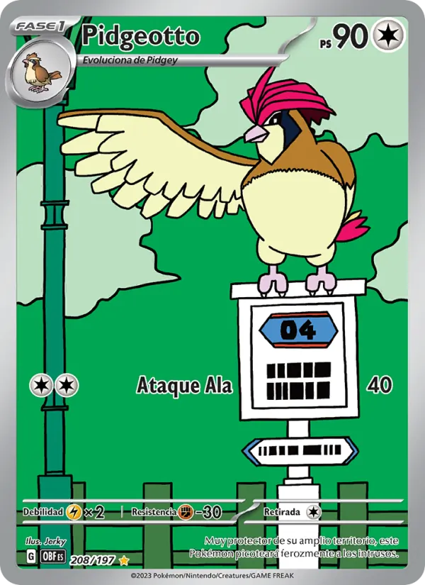 Pidgeotto Llamas Obsidianas 208/197