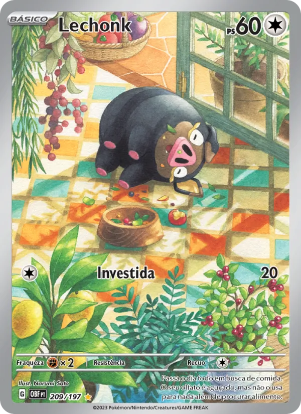 Lechonk Obsidiana em Chamas 209/197