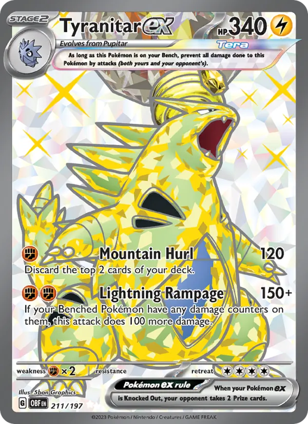 Tyranitar ex Obsidian Flames 211/197