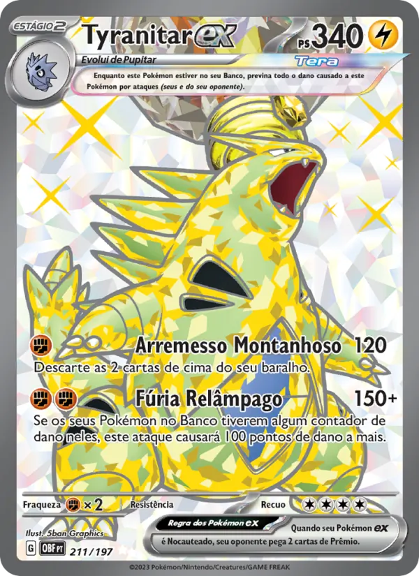 Tyranitar ex Obsidiana em Chamas 211/197