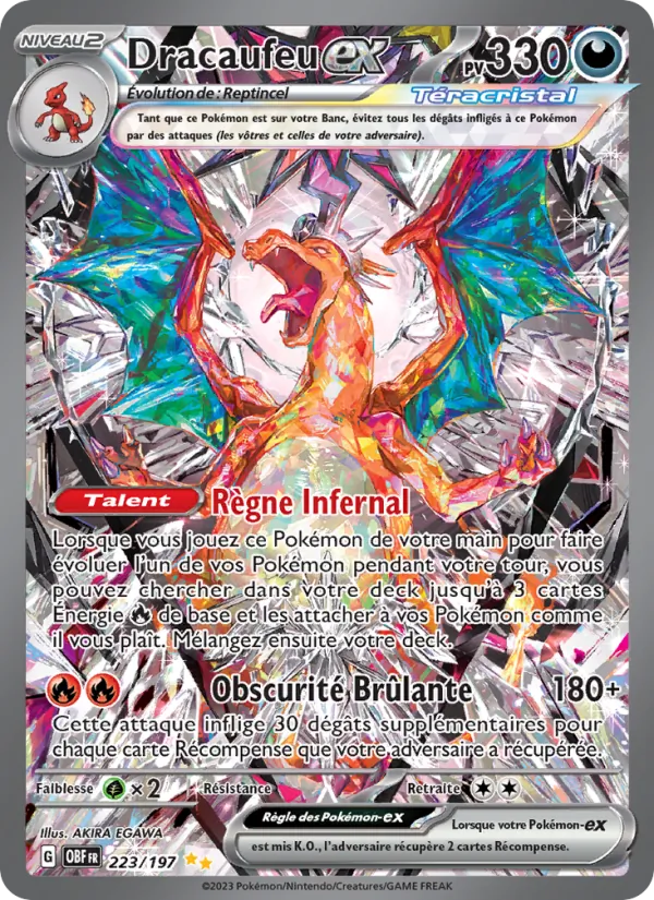 Dracaufeu-ex Flammes Obsidiennes 223/197