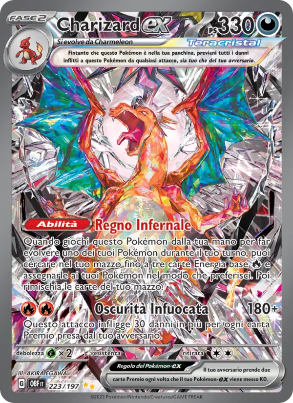 Charizard-ex Ossidiana Infuocata 223/197