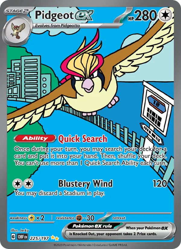Pidgeot ex Obsidian Flames 225/197