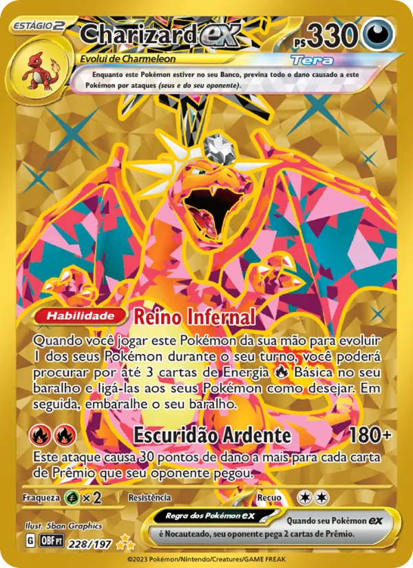 Charizard ex Obsidiana em Chamas 228/197