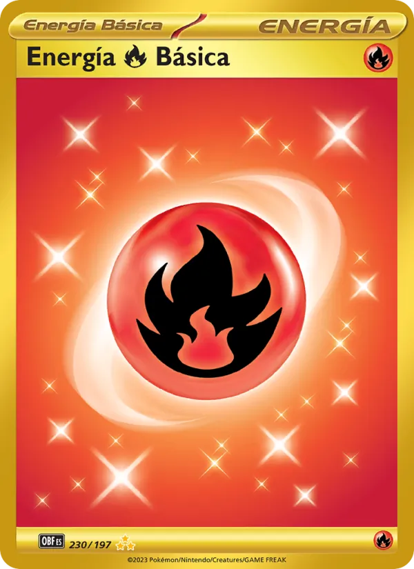 Energía Fire Básica Llamas Obsidianas 230/197