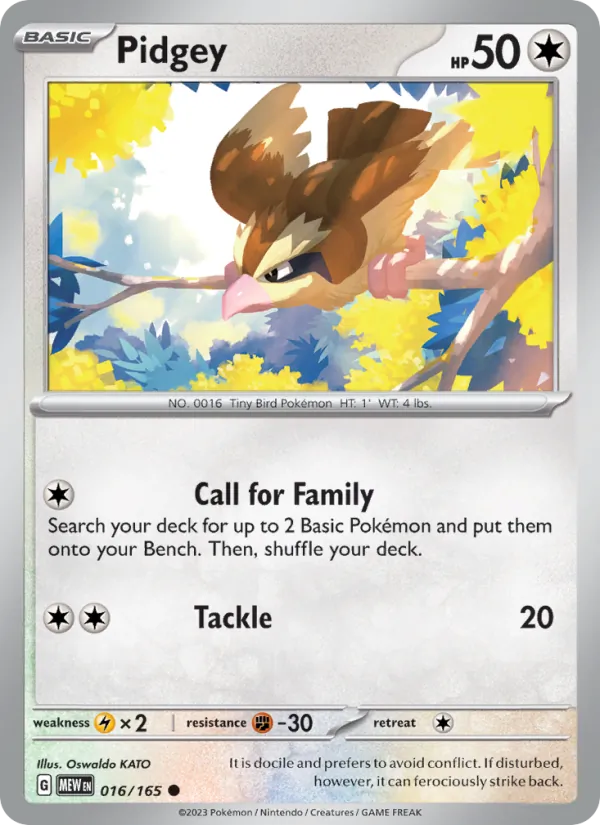Pidgey 151 016/165