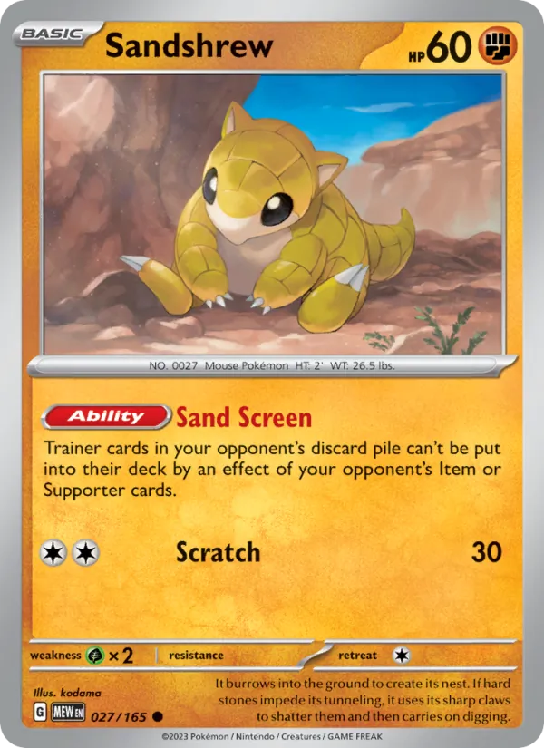 Sandshrew 151 027/165