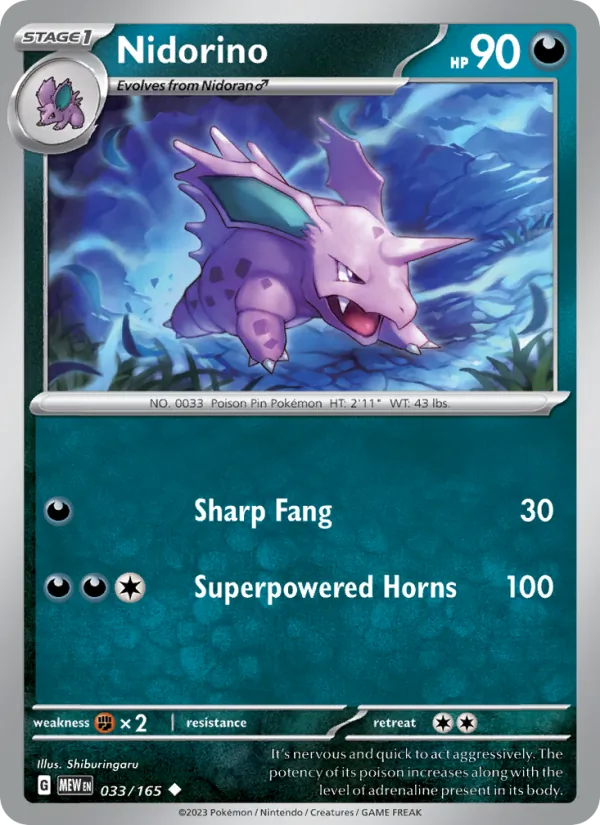 Nidorino 151 033/165