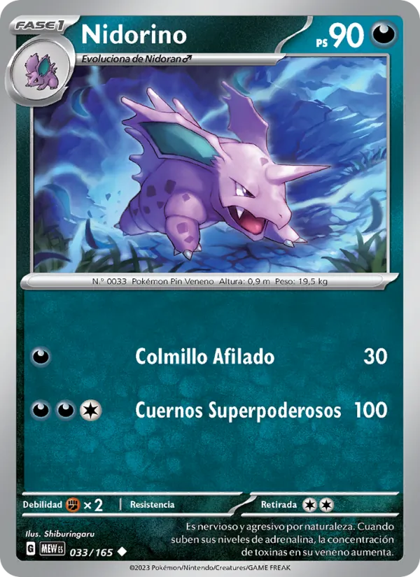 Nidorino 151 033/165