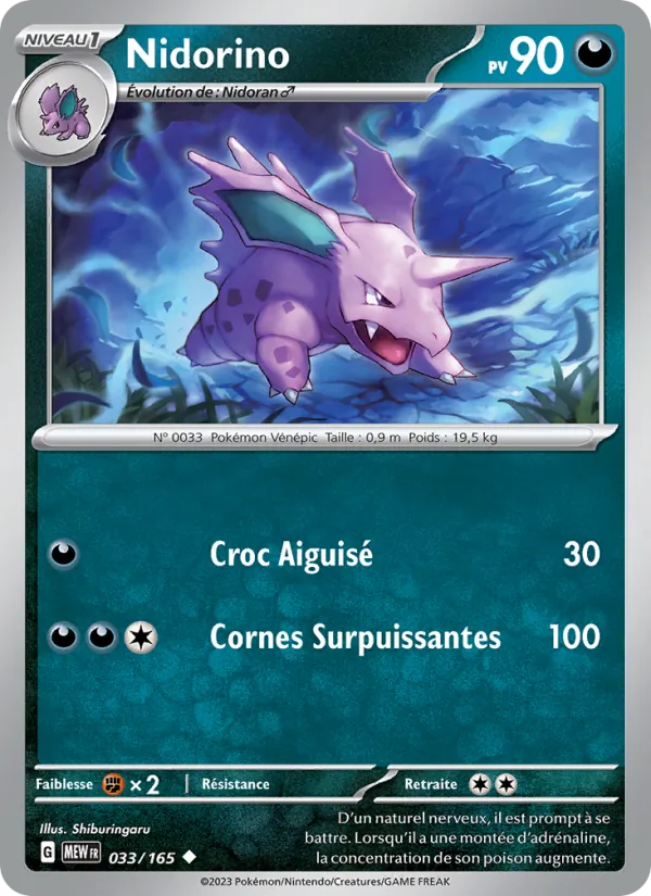 Nidorino 151 033/165
