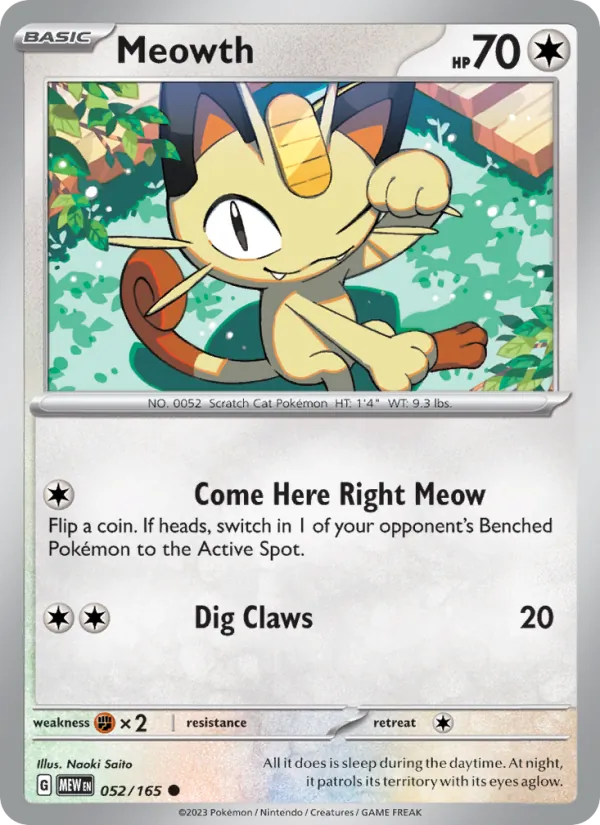 Meowth 151 052/165
