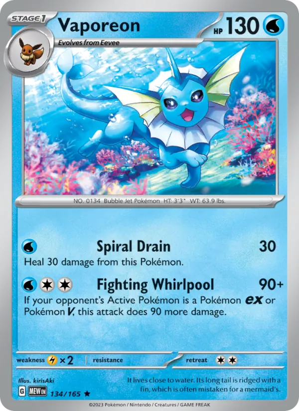 Vaporeon 151 134/165