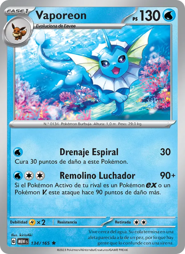 Vaporeon 151 134/165