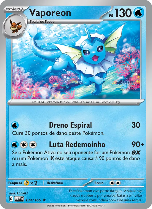 Vaporeon 151 134/165