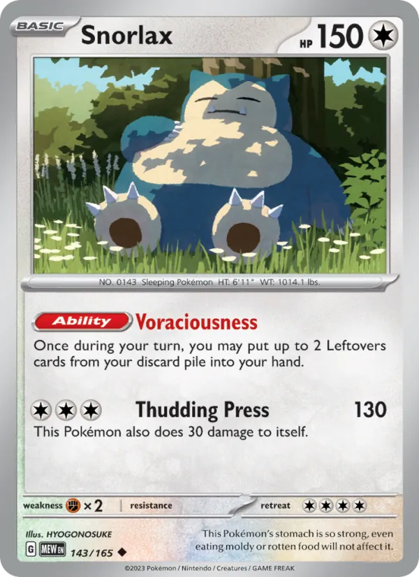 Snorlax 151 143/165