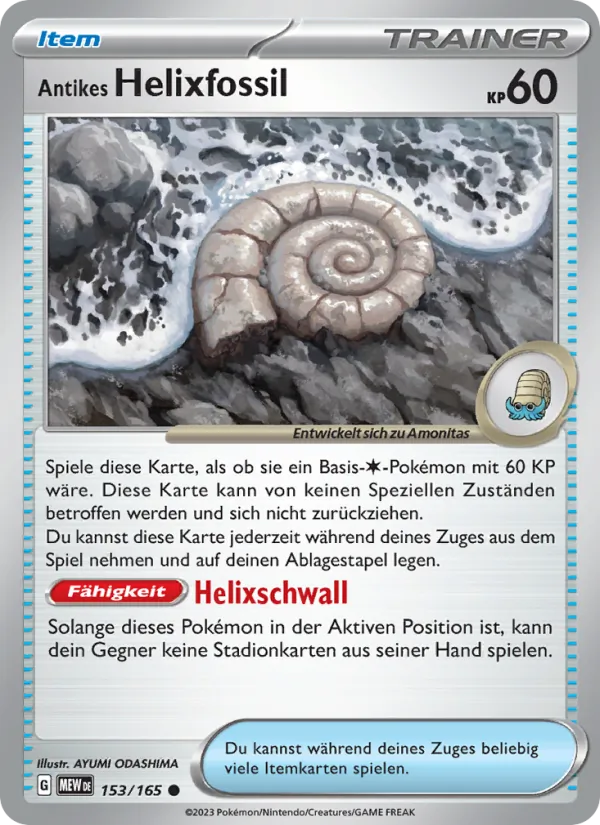 Antikes Helixfossil 151 153/165