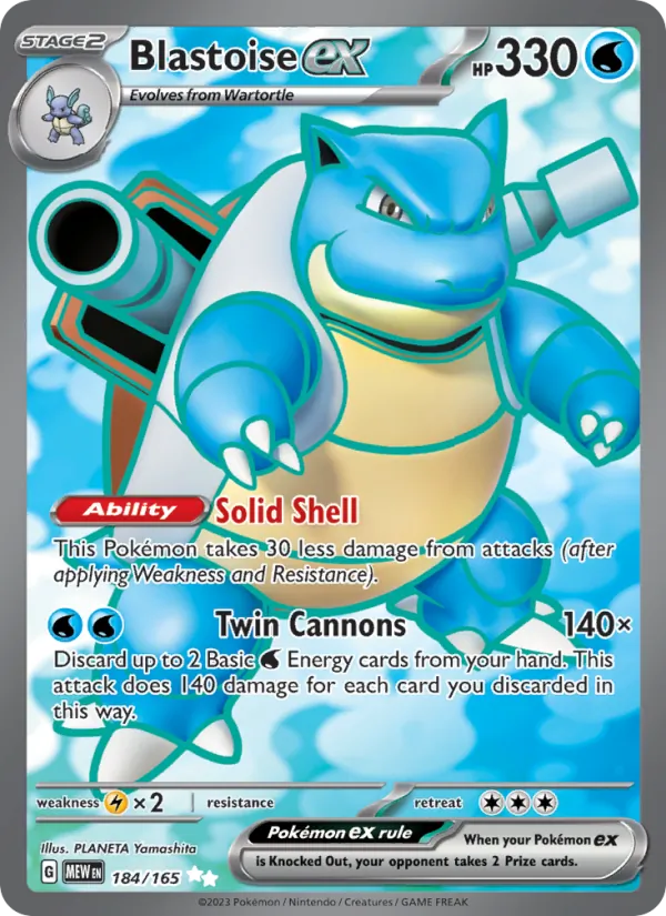 Blastoise ex 151 184/165