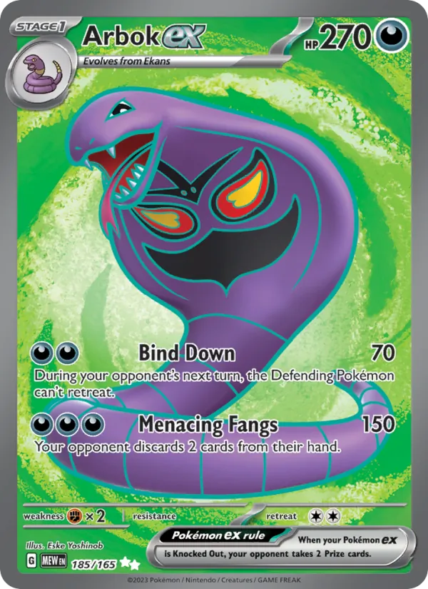 Arbok ex 151 185/165
