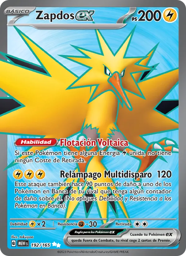 Zapdos ex 151 192/165