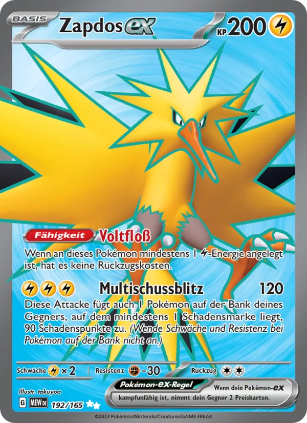 Zapdos-ex 151 192/165