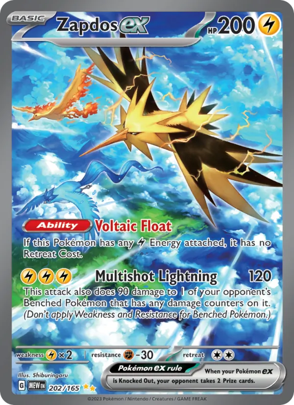 Zapdos ex 151 202/165