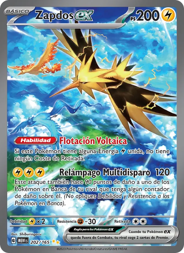 Zapdos ex 151 202/165
