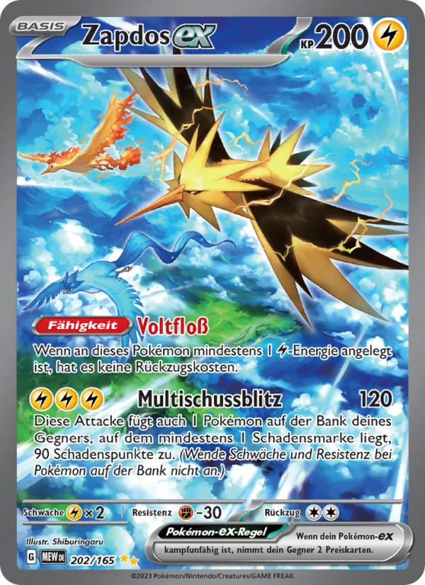 Zapdos-ex 151 202/165