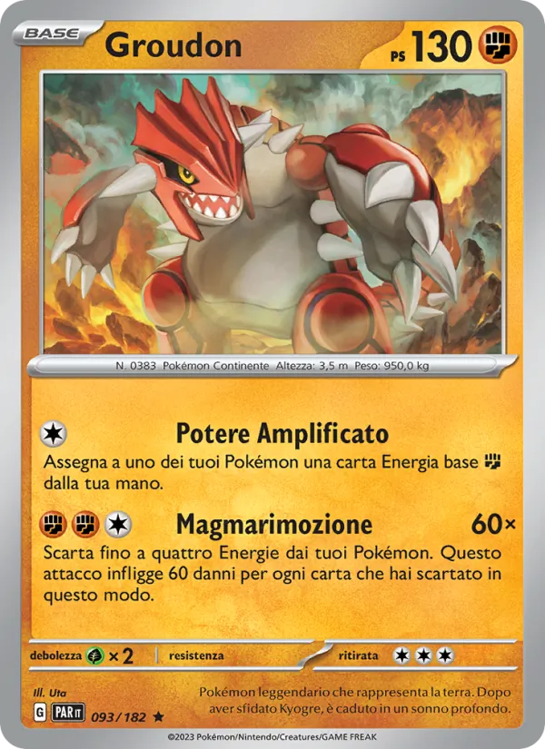 Groudon Paradosso Temporale 093/182