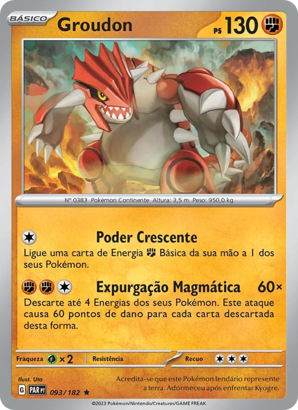 Groudon Fenda Paradoxal 093/182