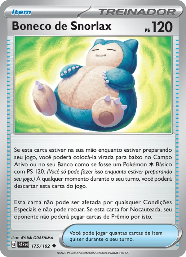 Boneco de Snorlax Fenda Paradoxal 175/182