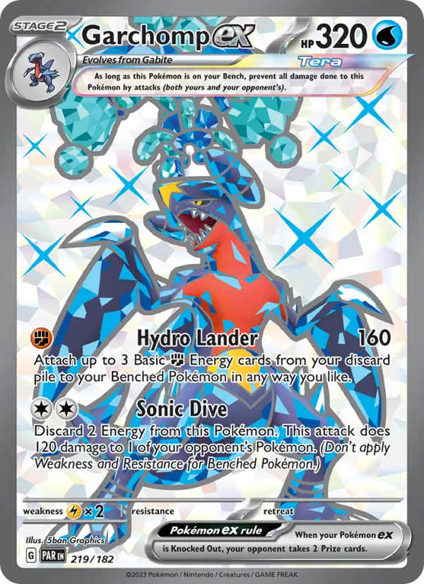 Garchomp ex Paradox Rift 219/182