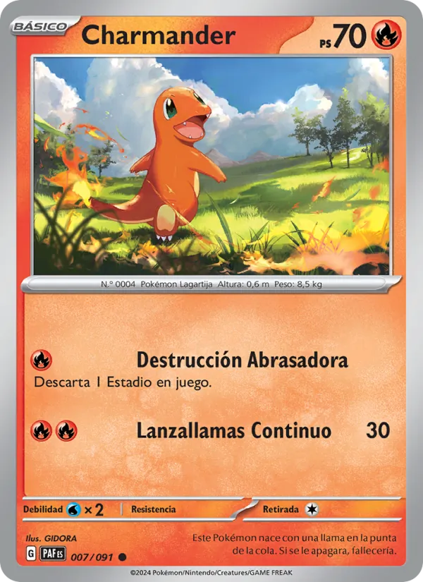 Charmander Destinos de Paldea 007/91