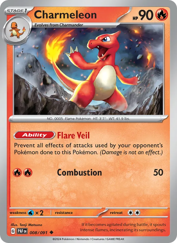 Charmeleon Paldean Fates 008/91