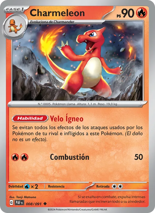 Charmeleon Destinos de Paldea 008/91