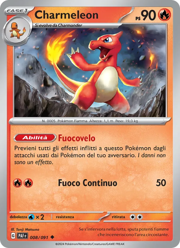 Charmeleon Destino di Paldea 008/91