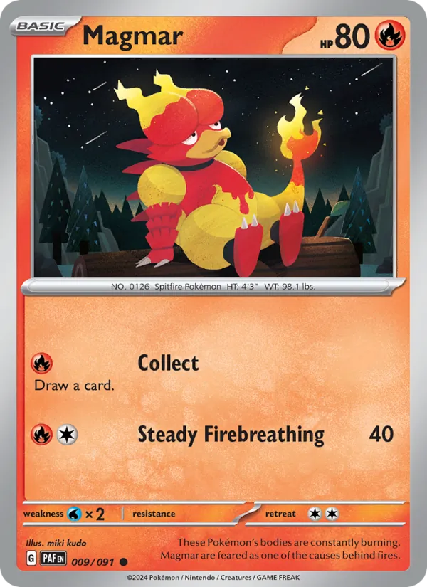 Magmar Paldean Fates 009/91