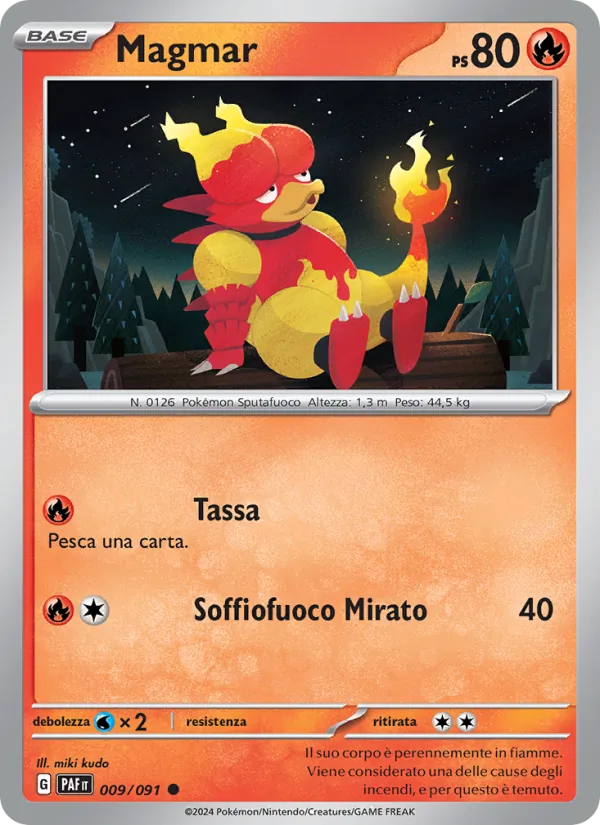 Magmar Destino di Paldea 009/91