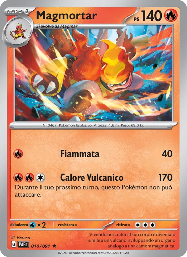 Magmortar Destino di Paldea 010/91