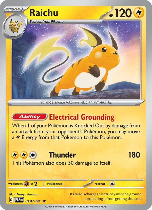 Raichu Paldean Fates 019/91