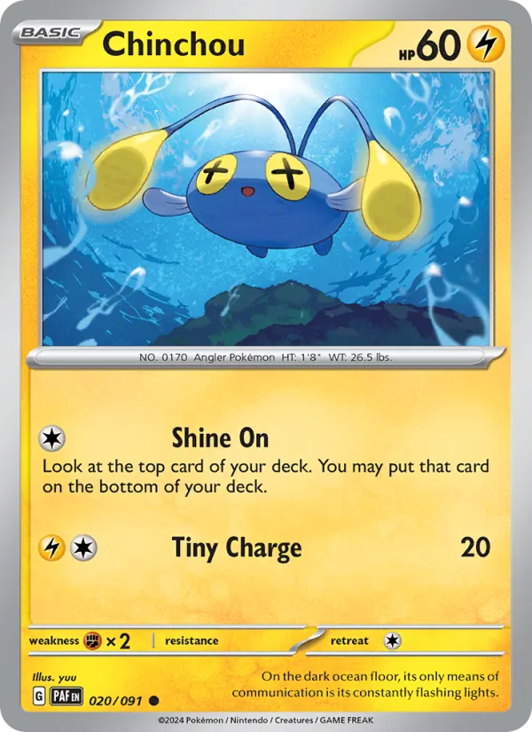 Chinchou Paldean Fates 020/91