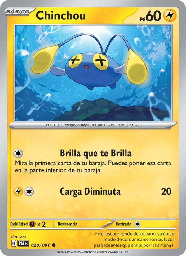 Chinchou Destinos de Paldea 020/91