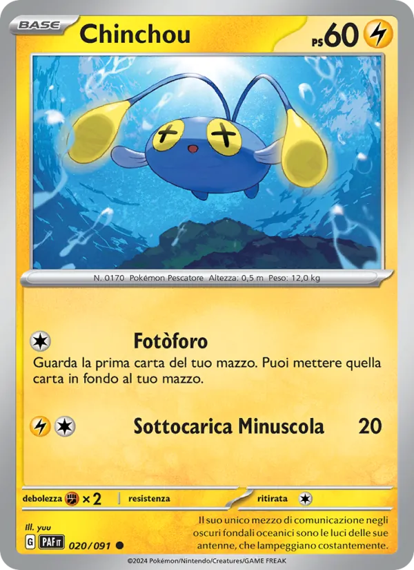 Chinchou Destino di Paldea 020/91