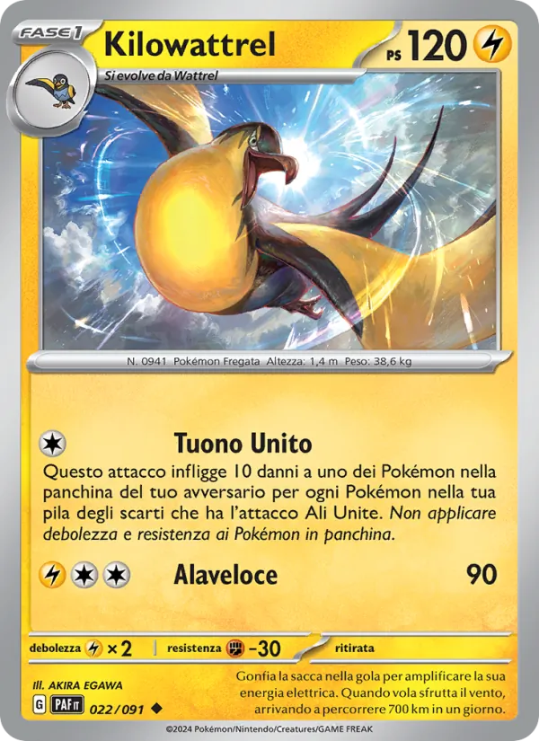 Kilowattrel Destino di Paldea 022/91