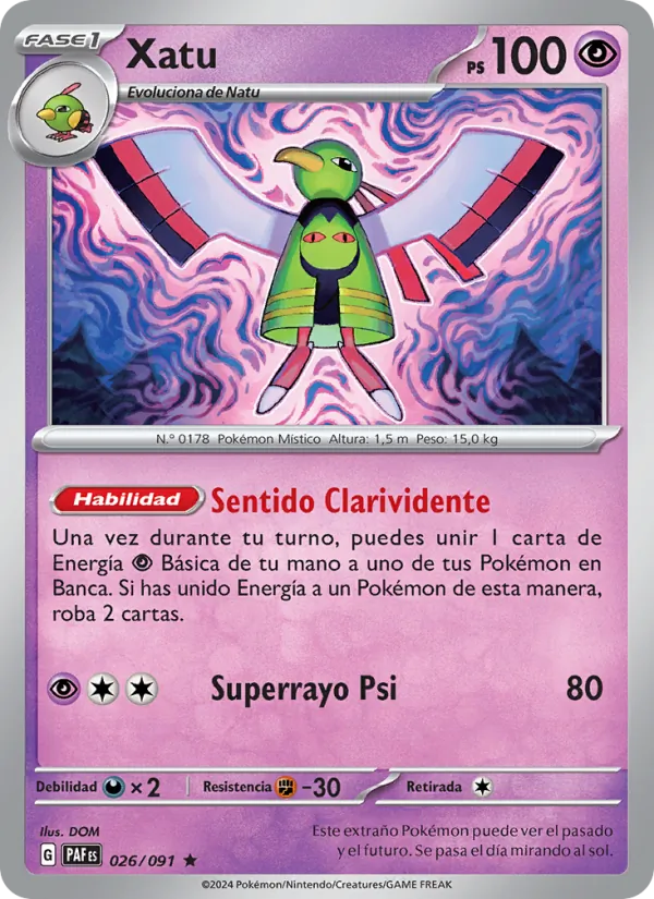 Xatu Destinos de Paldea 026/91