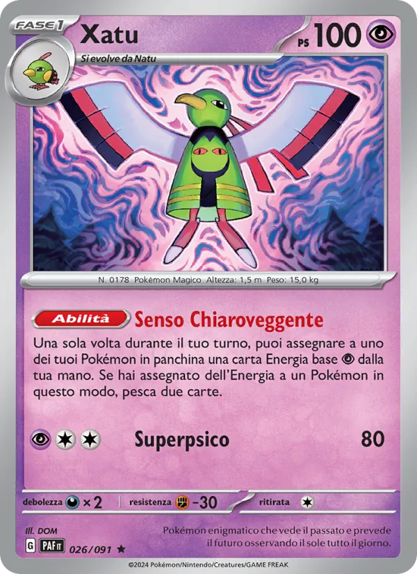 Xatu Destino di Paldea 026/91