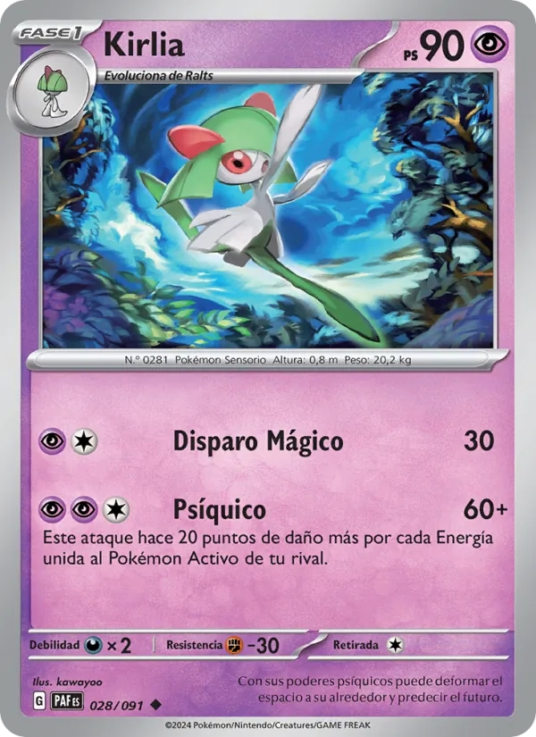 Kirlia Destinos de Paldea 028/91