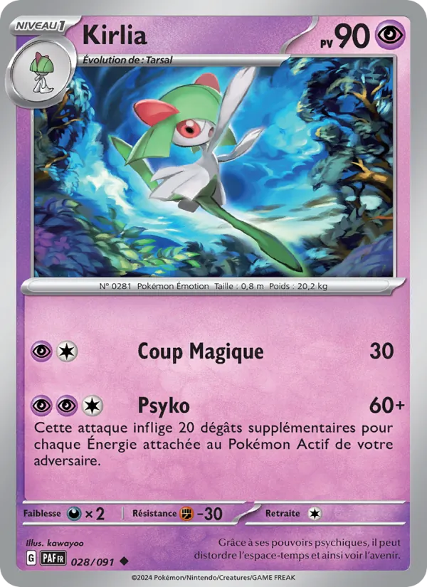 Kirlia Destinées de Paldea 028/91